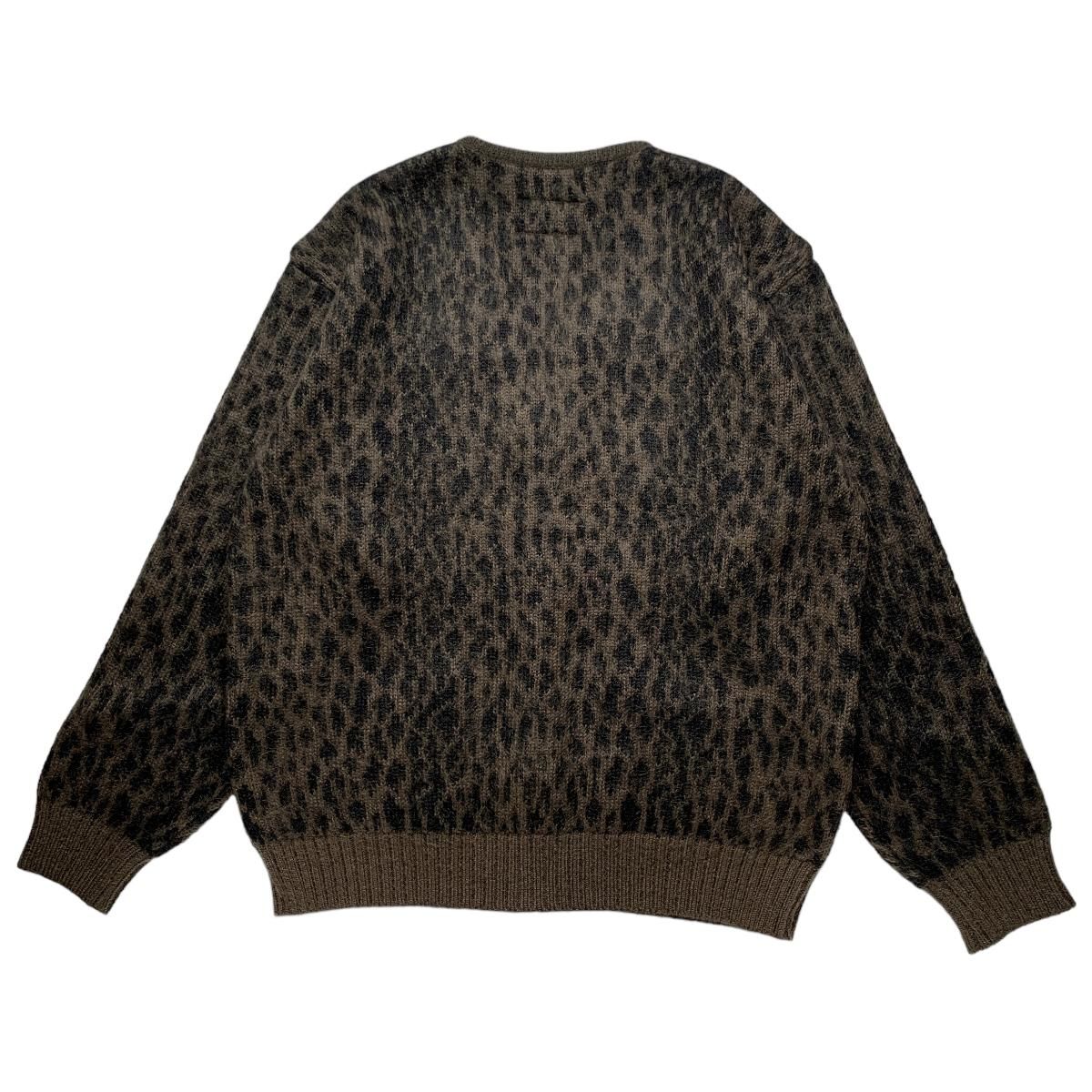 KHAKI【新品】23FW LEOPARD HEAVY MOHAIR CARDIGAN