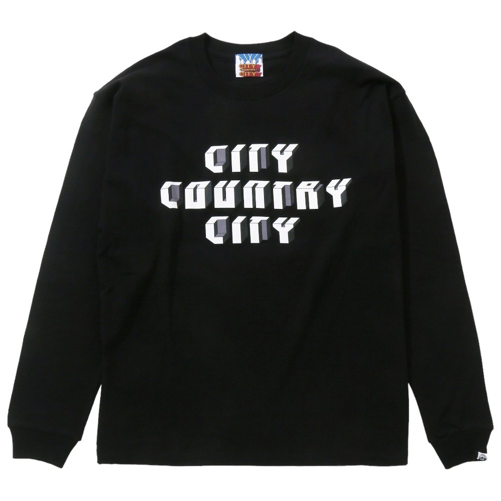 CITY COUNTRY CITY<BR>COTTON L/S T-SHIRT"SOUND CITY COUNTRY CITY"