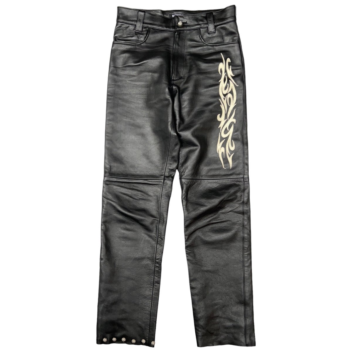 FIRSTRUST<BR>FIRSTRIBAL / LEATHER PANTS w/ 13-CONCHO & SLV ROMEO BUTTON