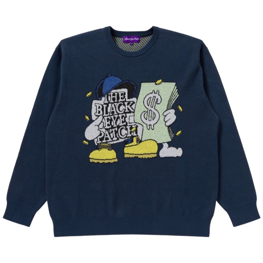 BlackEyePatch《ブラックアイパッチ》| OG CASH BUDDIES KNIT SWEATER