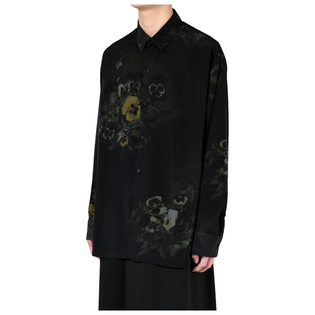 LAD MUSICIAN《ラッドミュージシャン》DECHINE INKJET PANSY BIG SHIRT