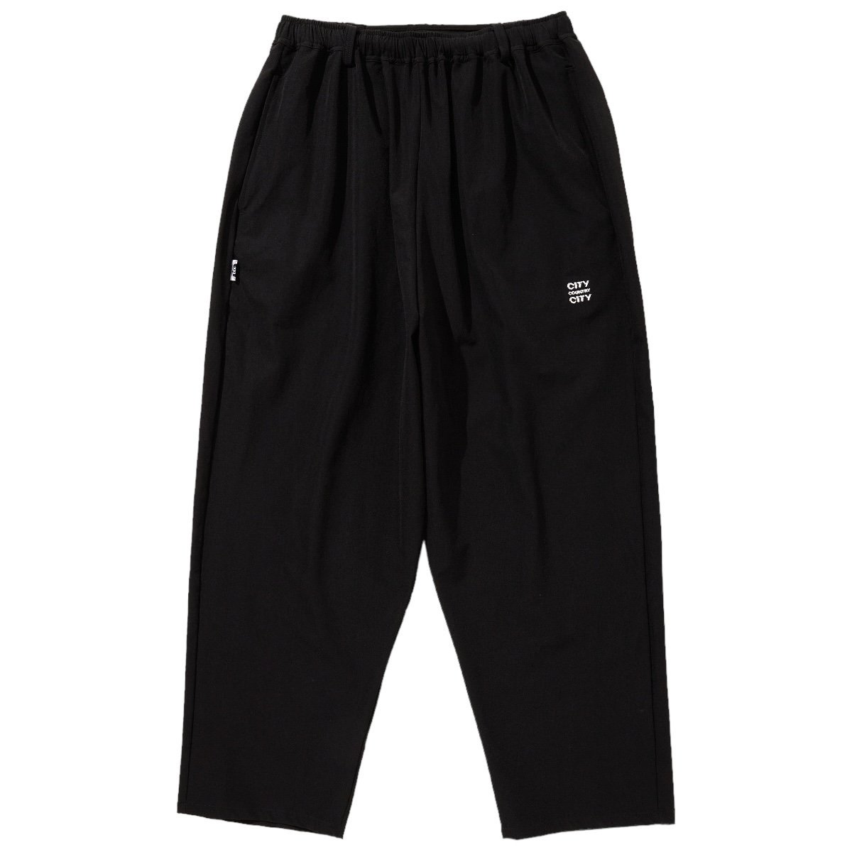 CITY COUNTRY CITY<BR>EMBROIDERED LOGO STRETCH EASY PANTS(BLACK)