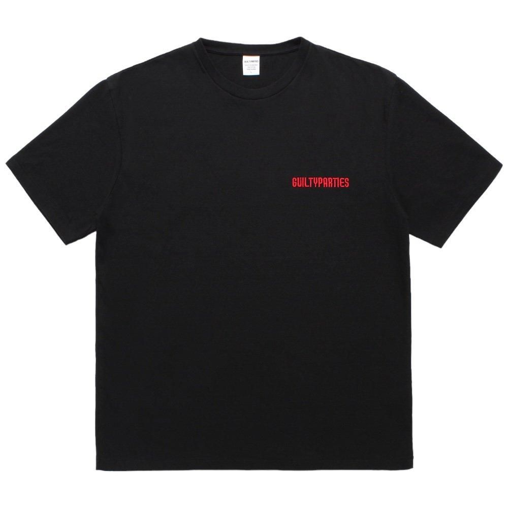 wackomaria washed heavy weight 刺繍T 03 黒 WACKO MARIA(ワコマリア)｜WOLF'S HEAD / WASHED HEAVY WEIGHT