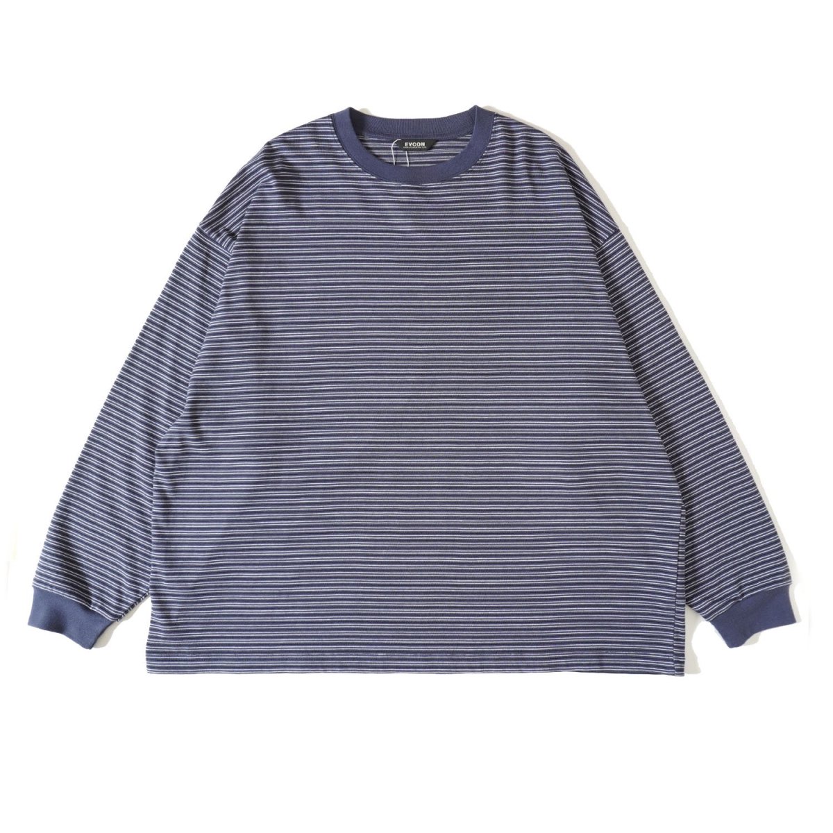EVCON<BR>BORDER WIDE L/S T-SHIRT(NAVY)