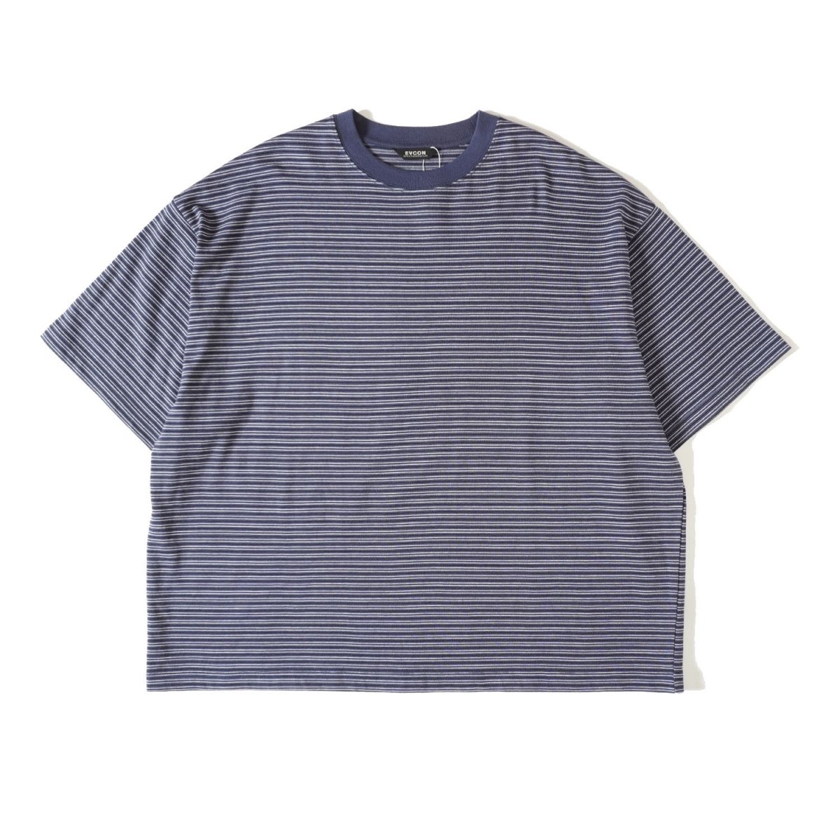 EVCON<BR>BORDER WIDE S/S T-SHIRT(NAVY)