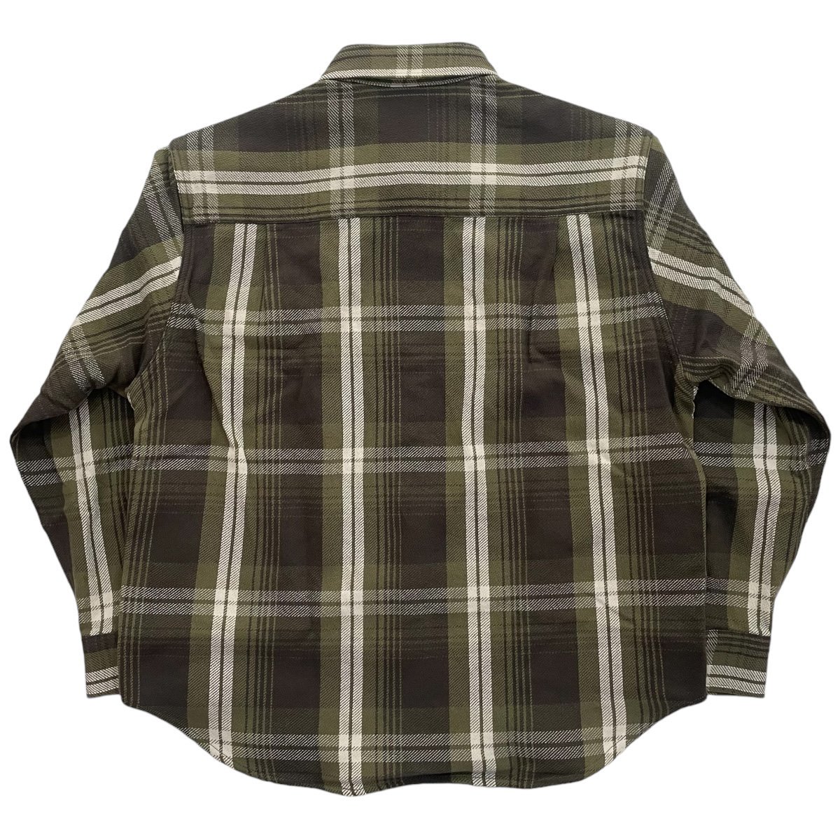 WACKOMARIA《ワコマリア》FLANNEL REGULAR COLLAR SHIRT(TYPE-1)(OLIVE