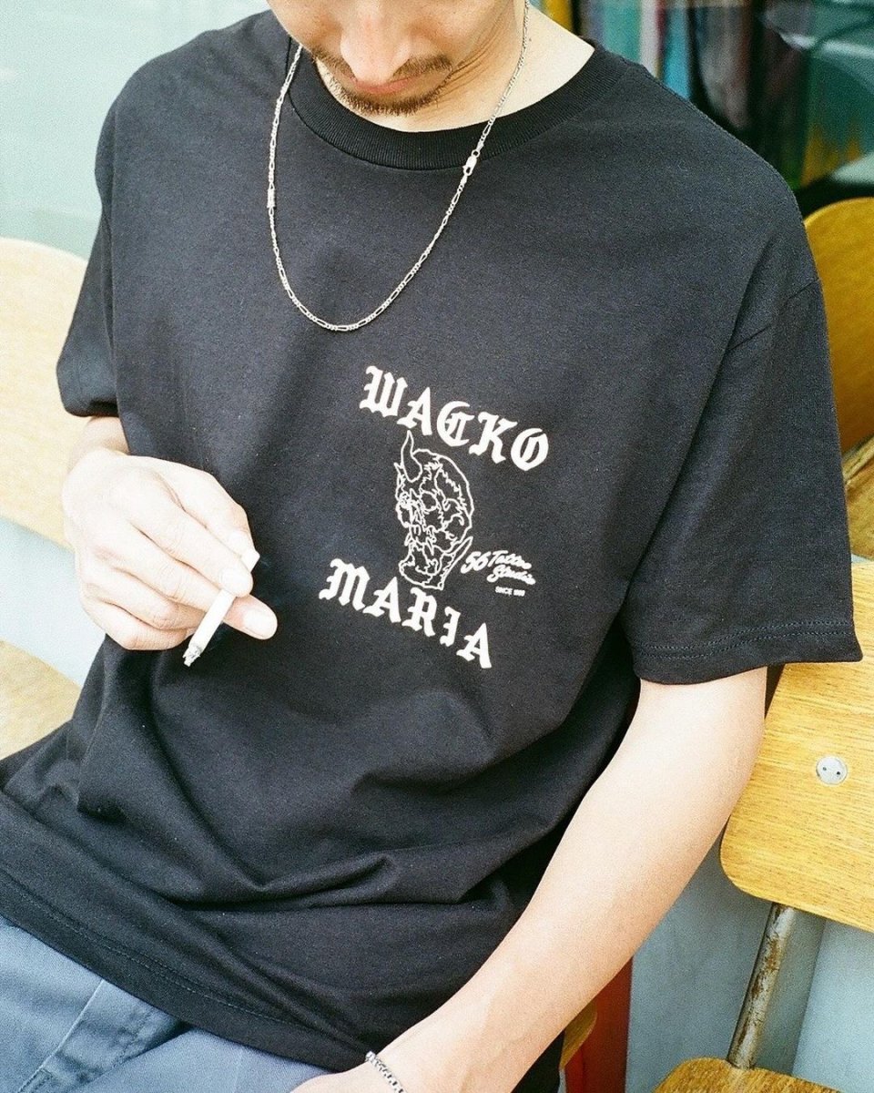 WACKOMARIA《ワコマリア》56 TATOO STUDIO / CREW NECK T-SHIRT(56TS-WM-TEE01) | 公式通販  | BlackSheep【ブラックシープ】Official Online Store