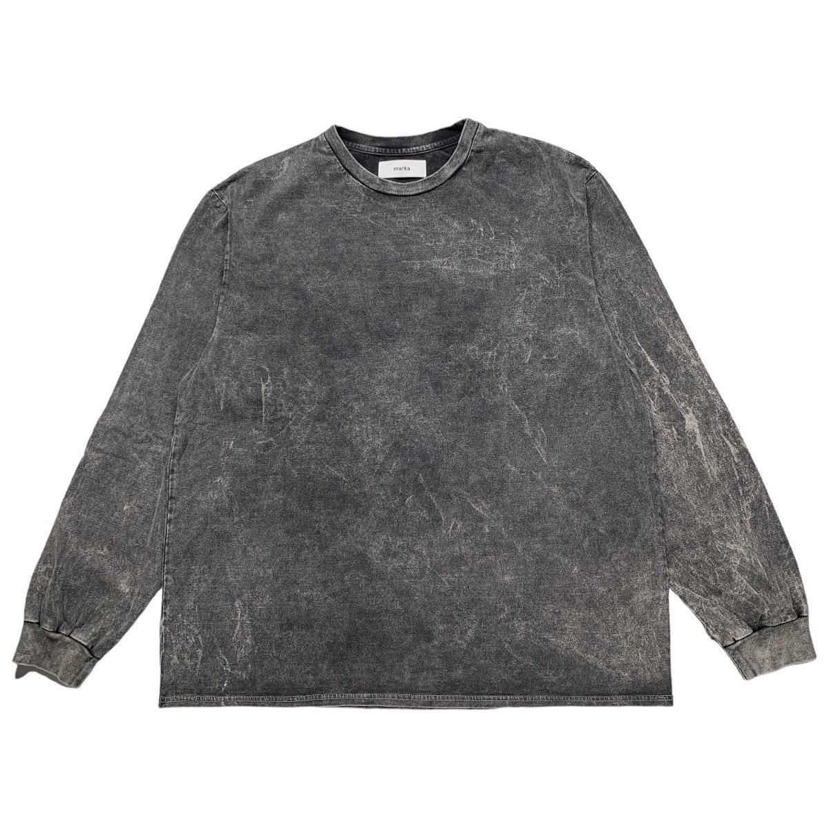 marka <BR>CREW NECK TEE L/S - 40/2 ORGANIC COTTON KNIT -(BLEACHED)