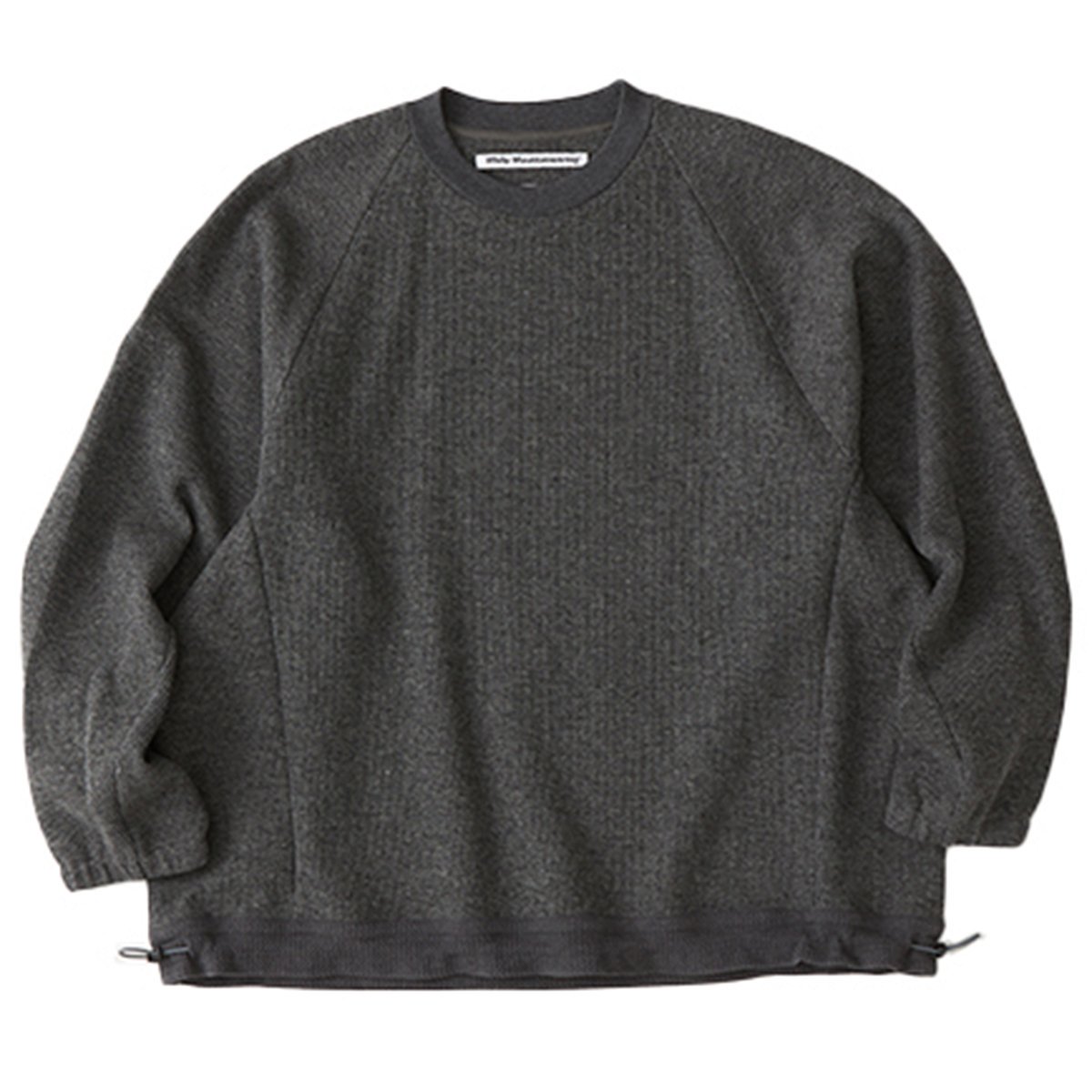 White Mountaineering<BR>RAGLAN PULLOVER(CHARCOAL)