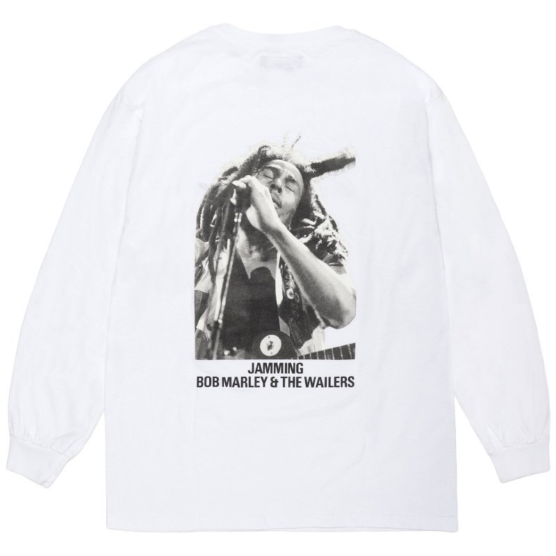 WACKOMARIA<BR>BOB MARLEY / CREW NECK LONG SLEEVE T-SHIRT(TYPE-2)(WHITE)