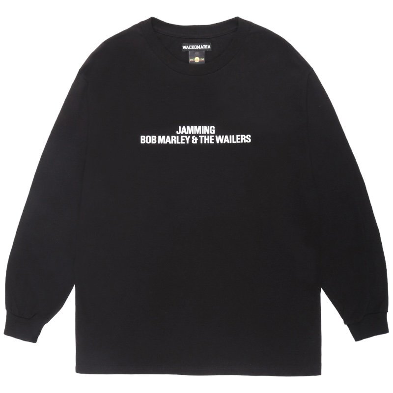 WACKOMARIA<BR>BOB MARLEY / CREW NECK LONG SLEEVE T-SHIRT(TYPE-2)(BLACK)