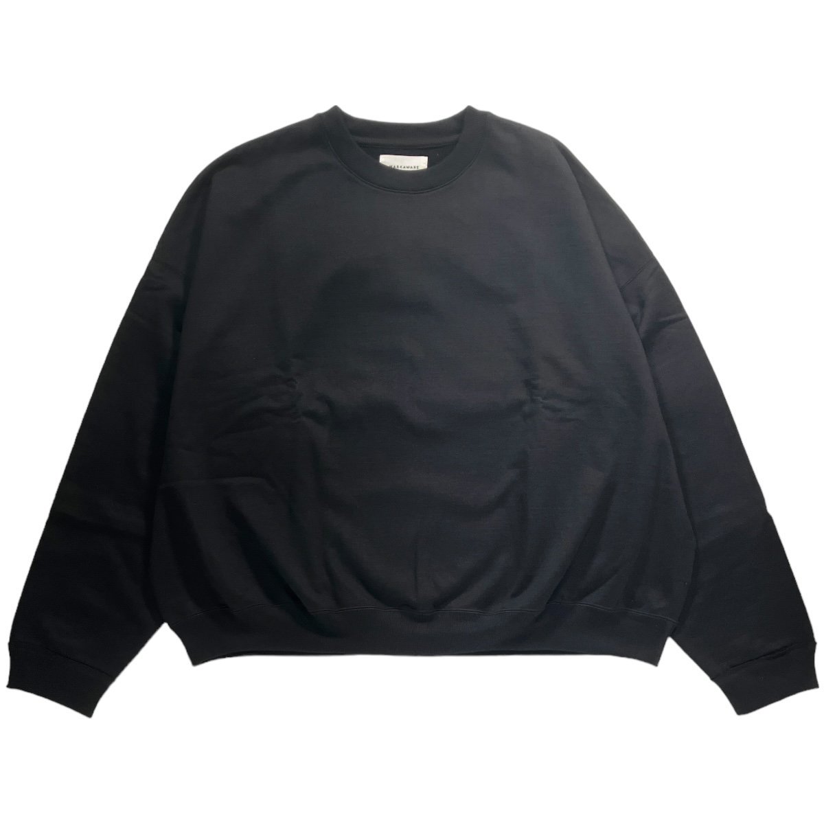 MARKAWARE <BR> HUGE SWEAT SHORT - ORGANIC COTTON HEAVY FLEECE -(BLACK)