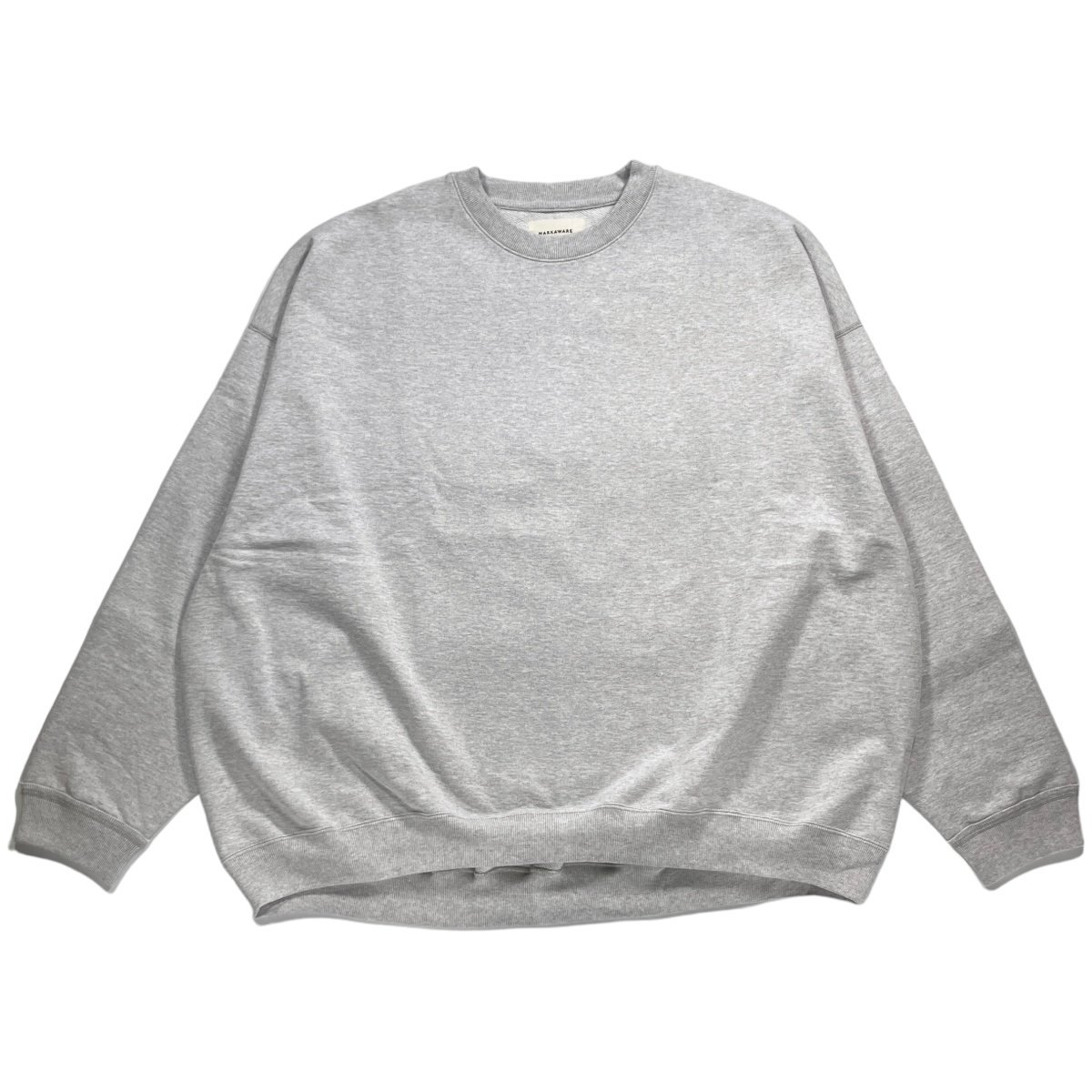 MARKAWARE <BR> HUGE SWEAT - ORGANIC COTTON HEAVY FLEECE -(ASH GRAY)