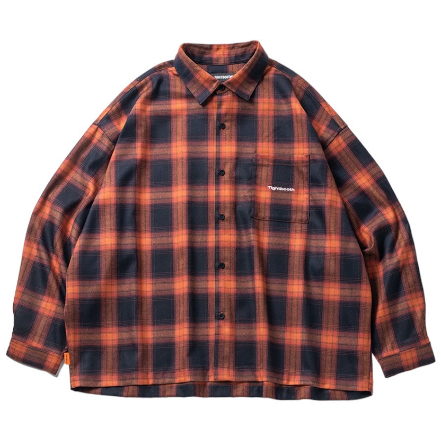 TIGHTBOOTH<BR>TBPR /OMBRE L/S SHIRT(ORANGE)