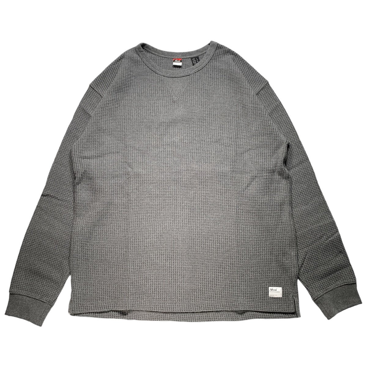 NANGA<BR>ECO HYBRID WAFFLE L/S TEE(H.GRAY)