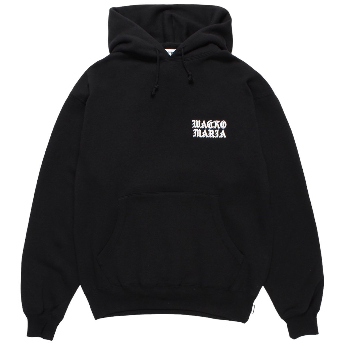 WACKOMARIA<BR>MIDDLE WEIGHT PULLOVER HOODED SWEAT SHIRT(TYPE-2)(BLACK)