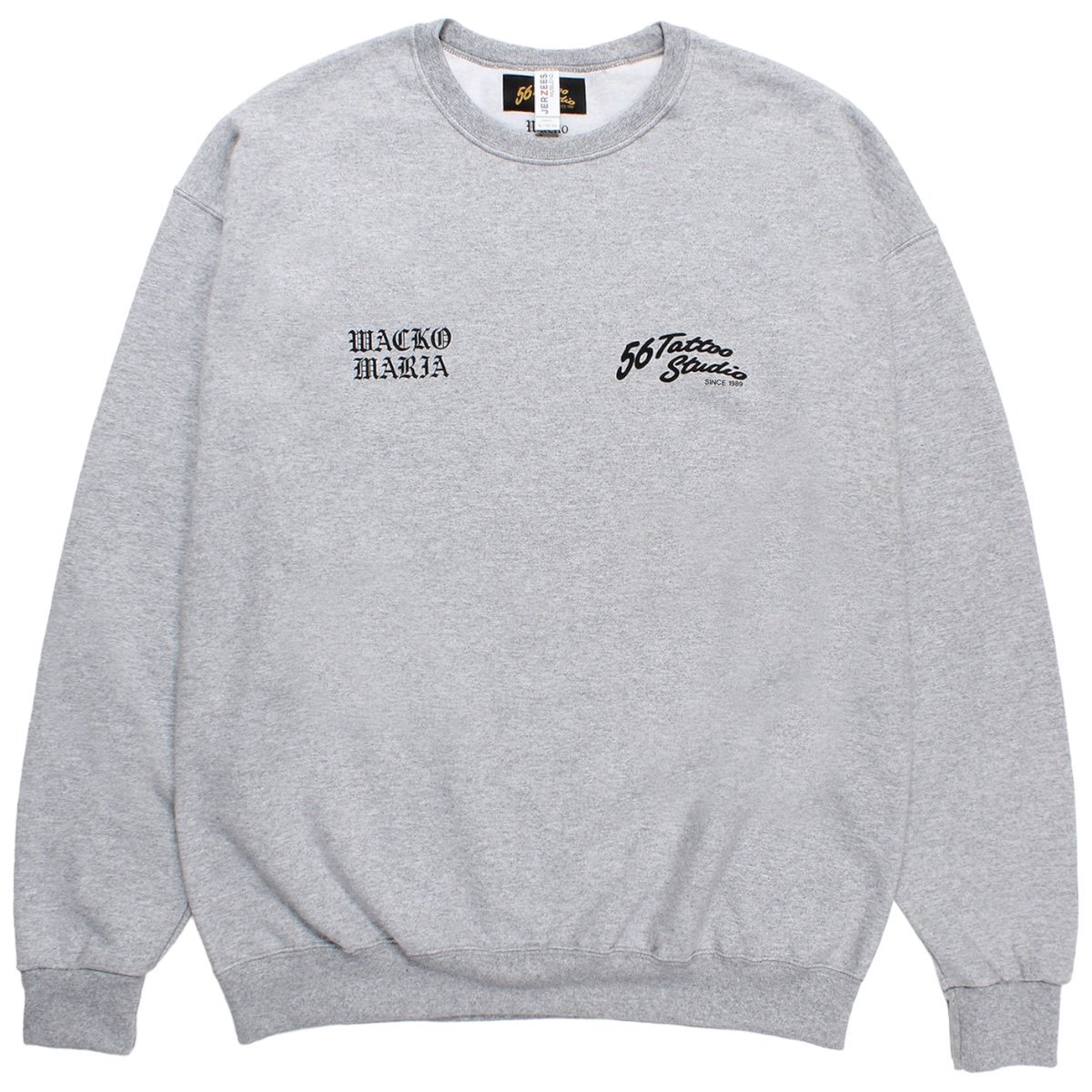 WACKOMARIA<BR>56 TATOO STUDIO / CREW NECK SWEAT SHIRT(GRAY)