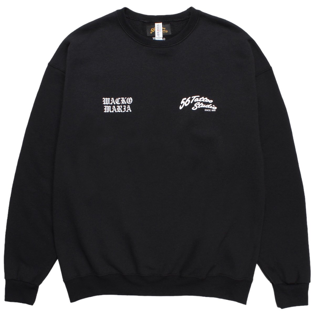 WACKOMARIA<BR>56 TATOO STUDIO / CREW NECK SWEAT SHIRT(BLACK)