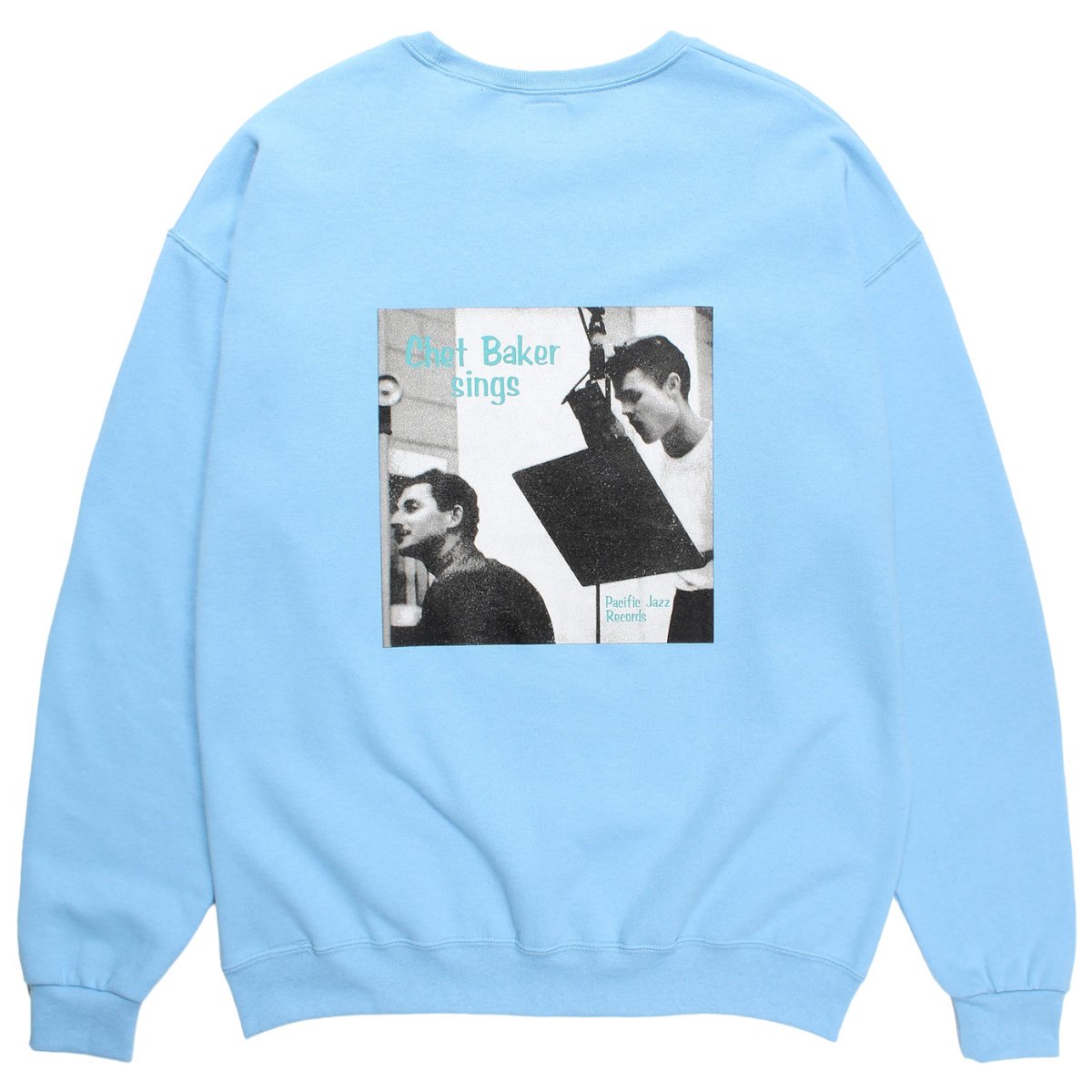 WACKOMARIA<BR>CHET BAKER / CREW NECK SWEAT SHIRT(TYPE-1)(BLUE)