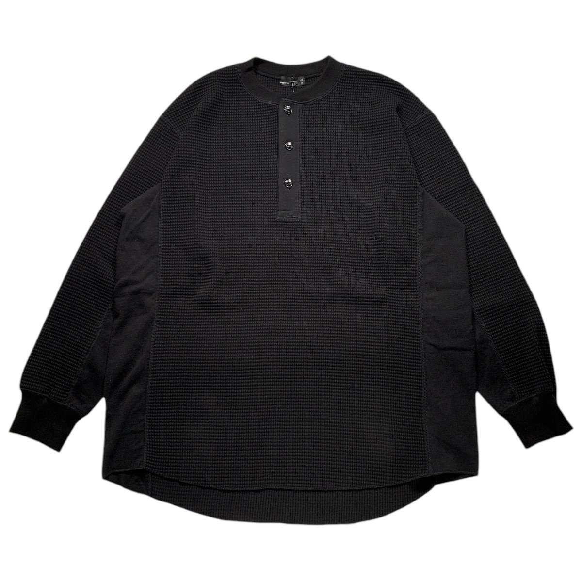 LAD MUSICIAN <BR>THERMAL HENRY NECK PULLOVER(BLACK)