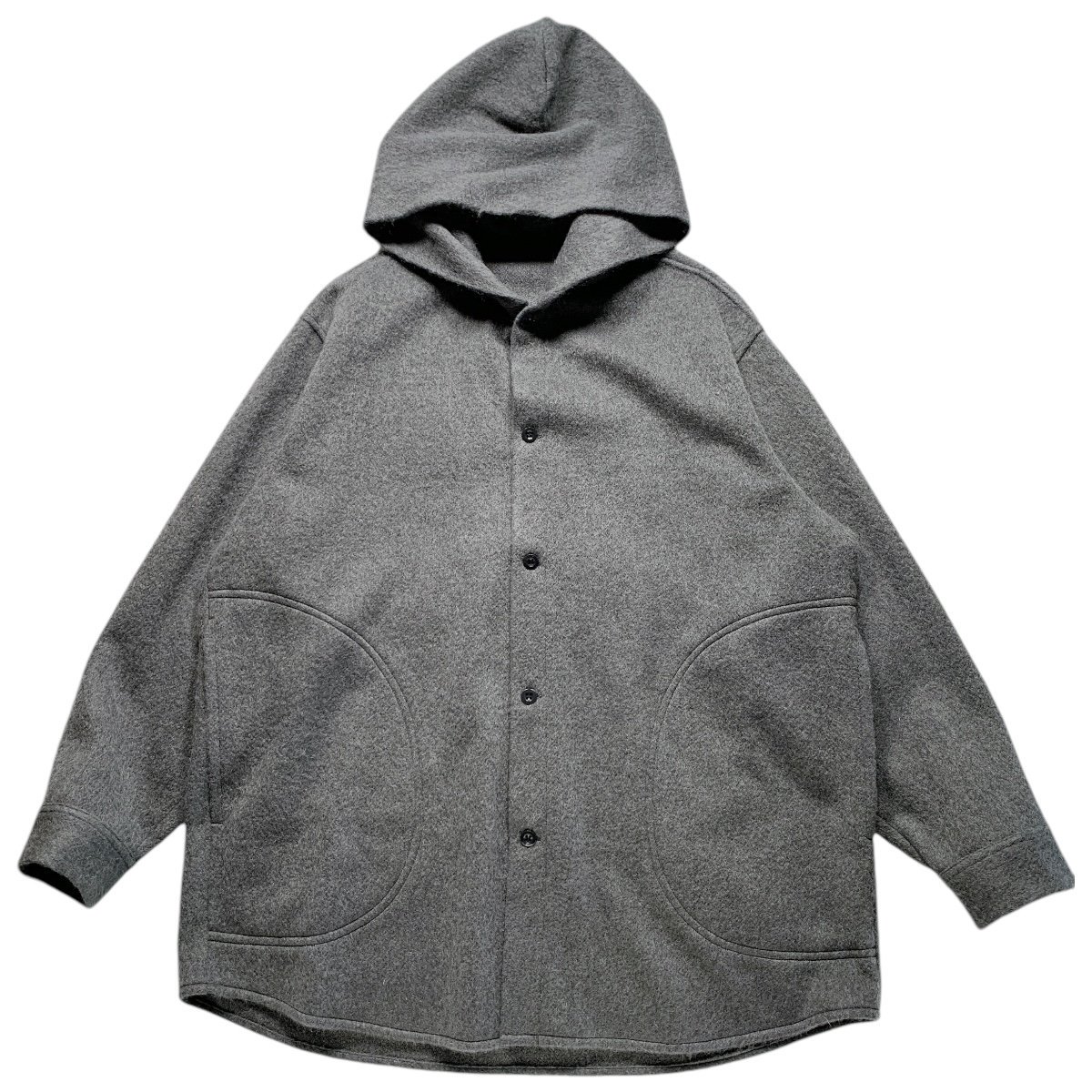 LAD MUSICIAN <BR>MOHAIR SHAGGY HOODED SHIRT JACKET