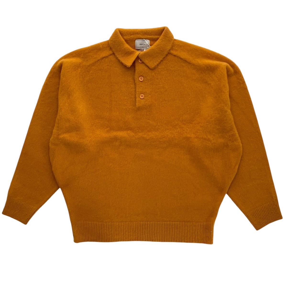 EVCON<BR>Shaggy Polo Knit (MUSTARD)