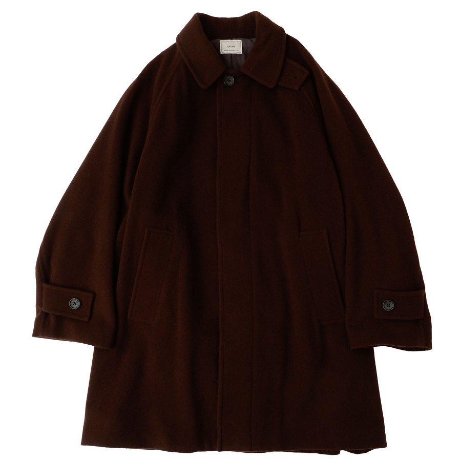 EVCON<BR>Wool Stain Collar Half Coat(BROWN)