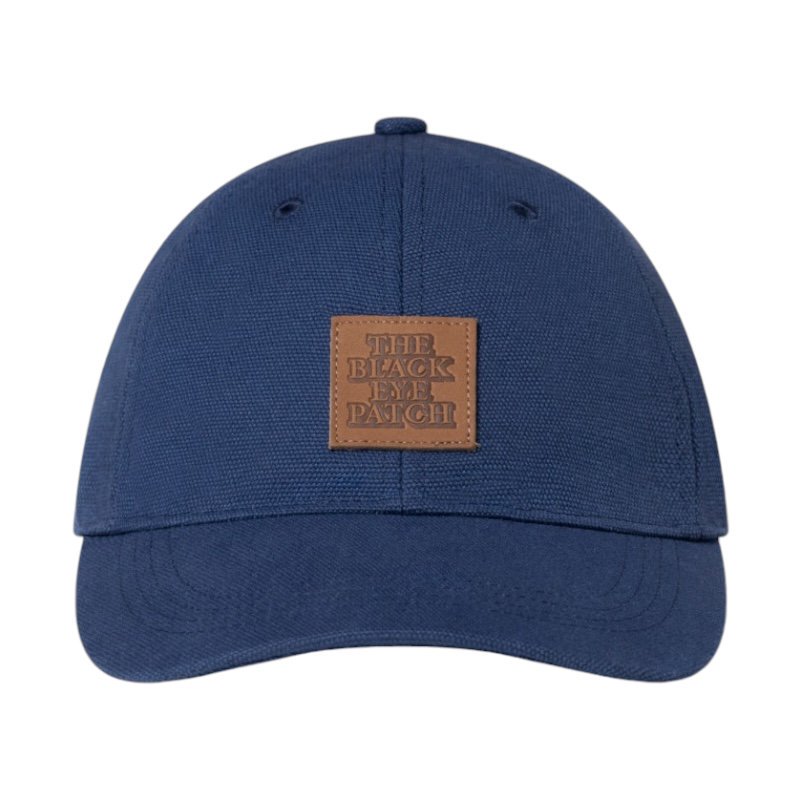 BlackEyePatch <BR>LEATHER PATCHED OG LABEL 6 PANEL CAPNAVY