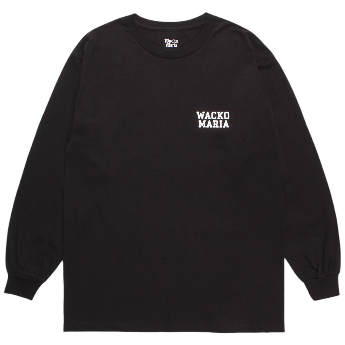 WACKOMARIA<BR>CREW NECK LONG SLEEVE T-SHIRT(TYPE-3)(BLACK)