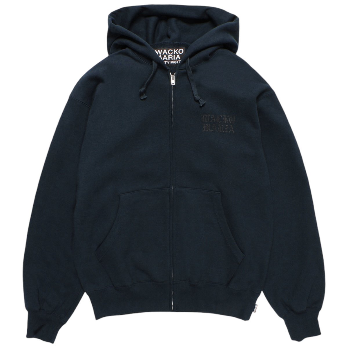 WACKOMARIA<BR>HEAVY WEIGHT FULL ZIP HOODED SWEAT SHIRT(TYPE-1)(NAVY)