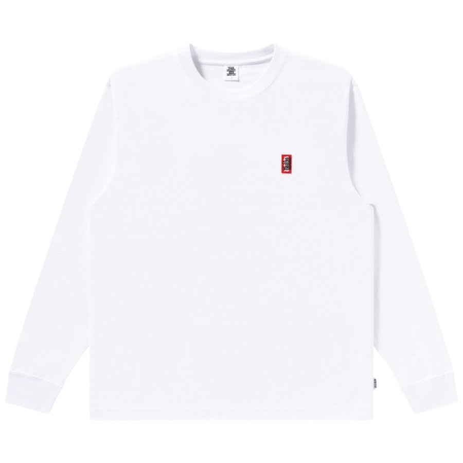 BlackEyePatch <BR>SMALL HWC L/S TEE(WHITE)