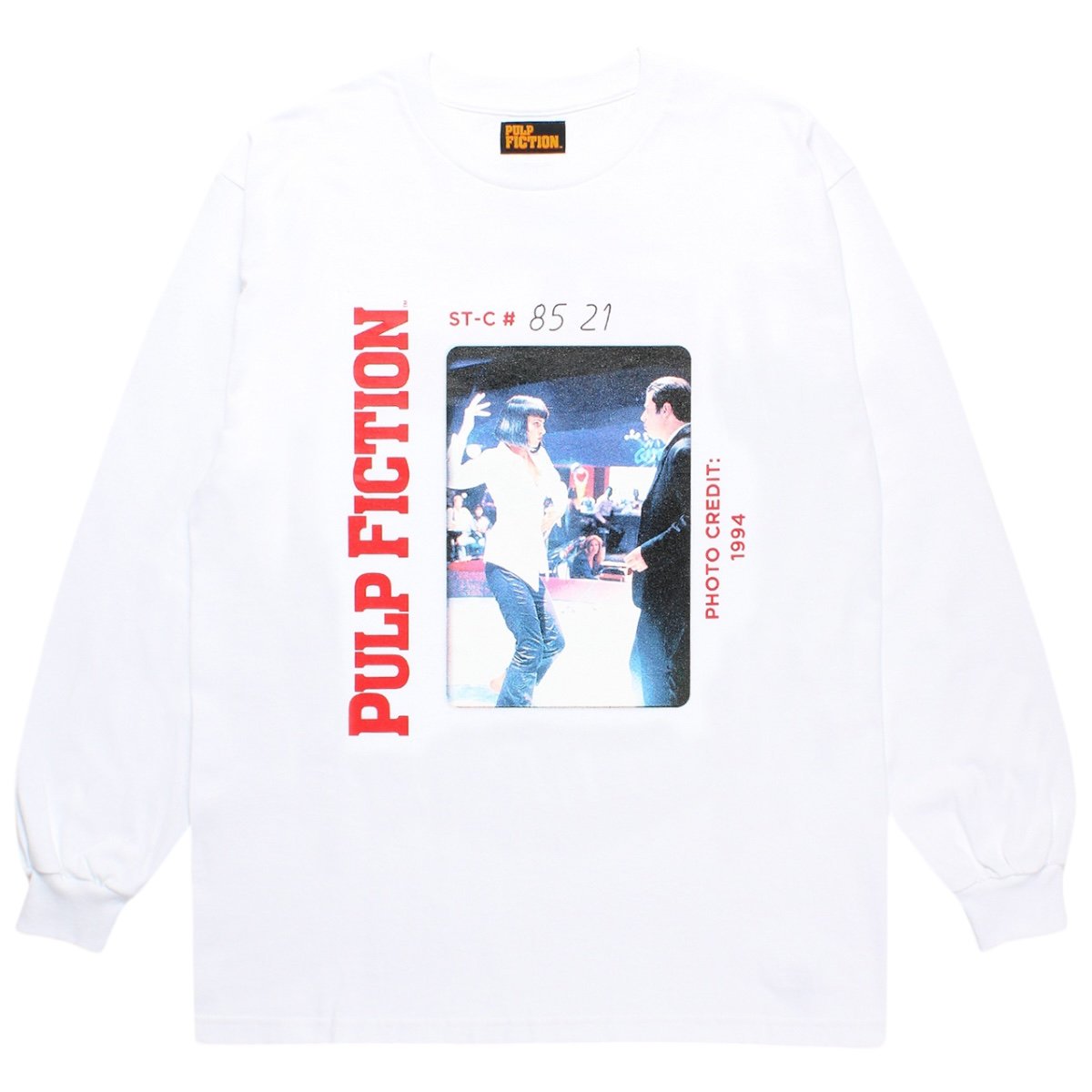 WACKOMARIA<BR>PULP FICTION / CREW NECK LONG SLEEVE T-SHIRT(TYPE-2)(WHITE)