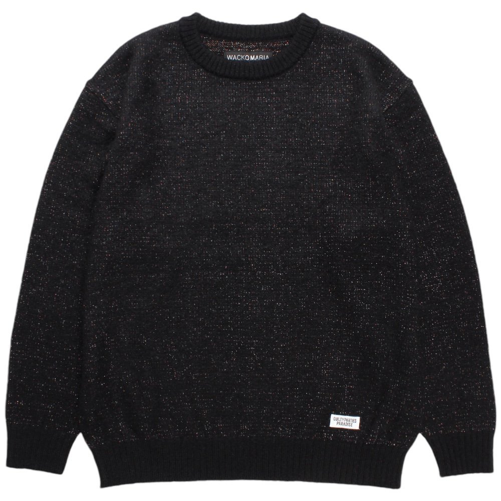 WACKOMARIA<BR>GLITTER MOHAIR CREW NECK SWEATER(TYPE-1) 