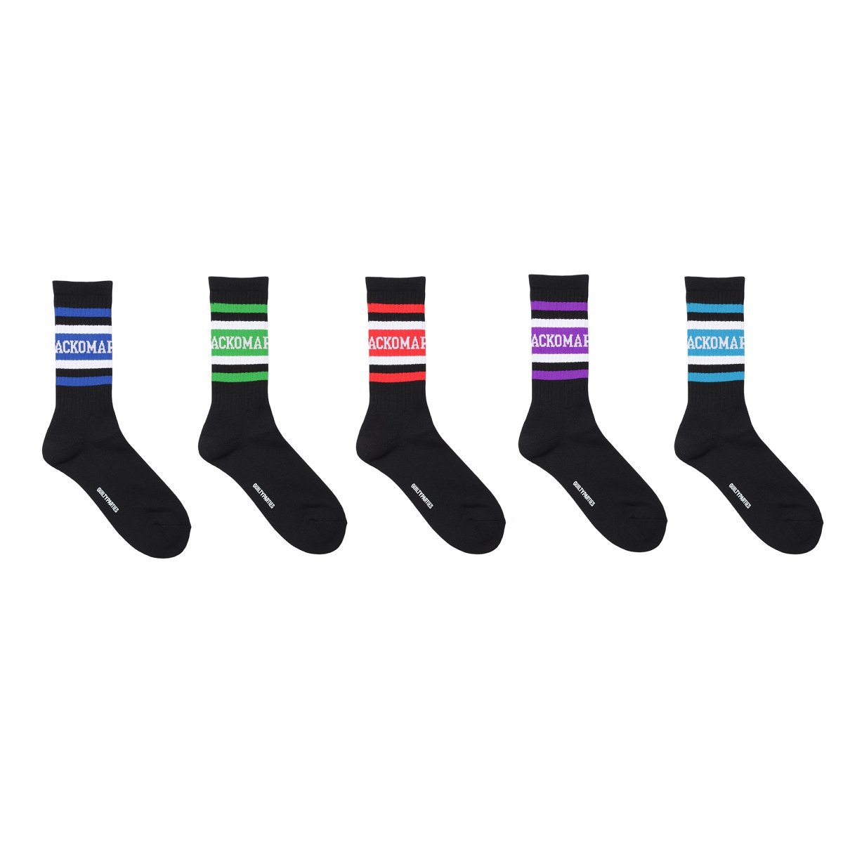 WACKOMARIA<BR>SKATER SOCKS(TYPE-1)(BLACK)