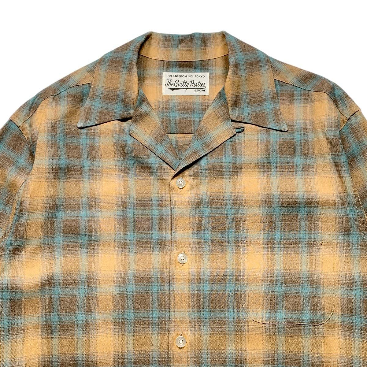 WACKOMARIA《ワコマリア》OMBRE CHECK OPEN COLLAR SHIRT L/S
