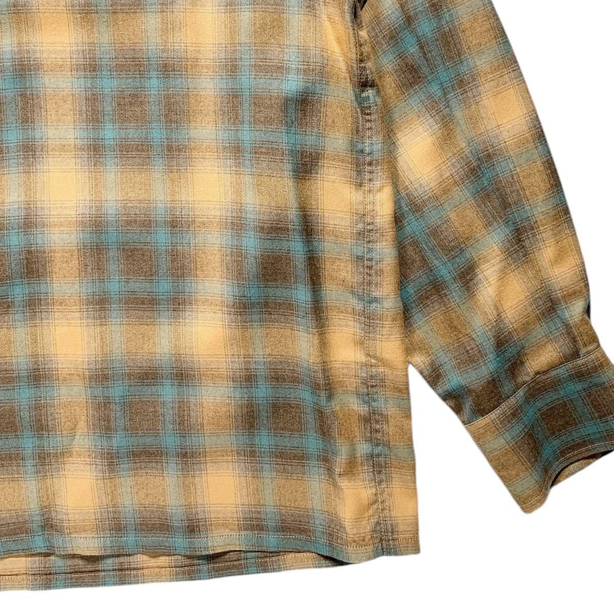 ワコマリアOMBRAY CHECK OPEN COLLAR SHIRTS L/S WACKOMARIA《ワコマリア》OMBRE CHECK OPEN COLLAR SHIRT L/S