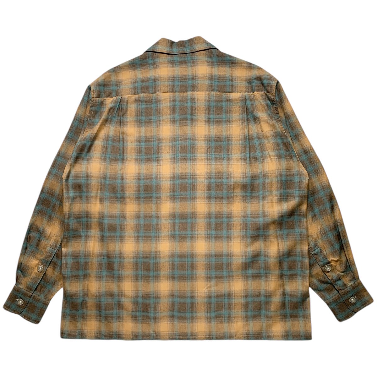 WACKOMARIA《ワコマリア》OMBRE CHECK OPEN COLLAR SHIRT L/S(TYPE-2)(24FW-WMS-OC02) |  公式通販 | BlackSheep【ブラックシープ】Official Online Store