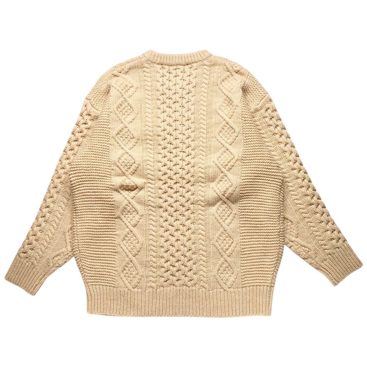 efu HAND CABLE KNIT ニット セーター efu HAND CABLE KNITアイボリー