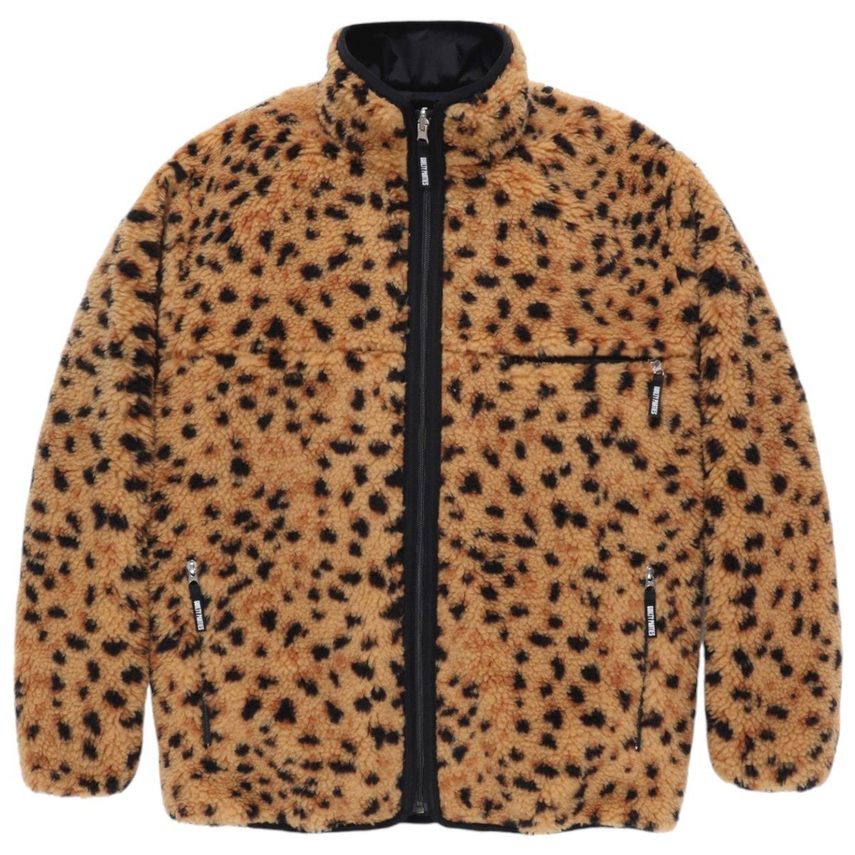 WACKOMARIA<BR>REVERSIBLE LEOPARD BOA JACKET(BEIGE)