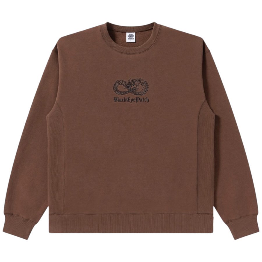 BlackEyePatch <BR>CHINATOWN STORE CREW SWEAT(BROWN)