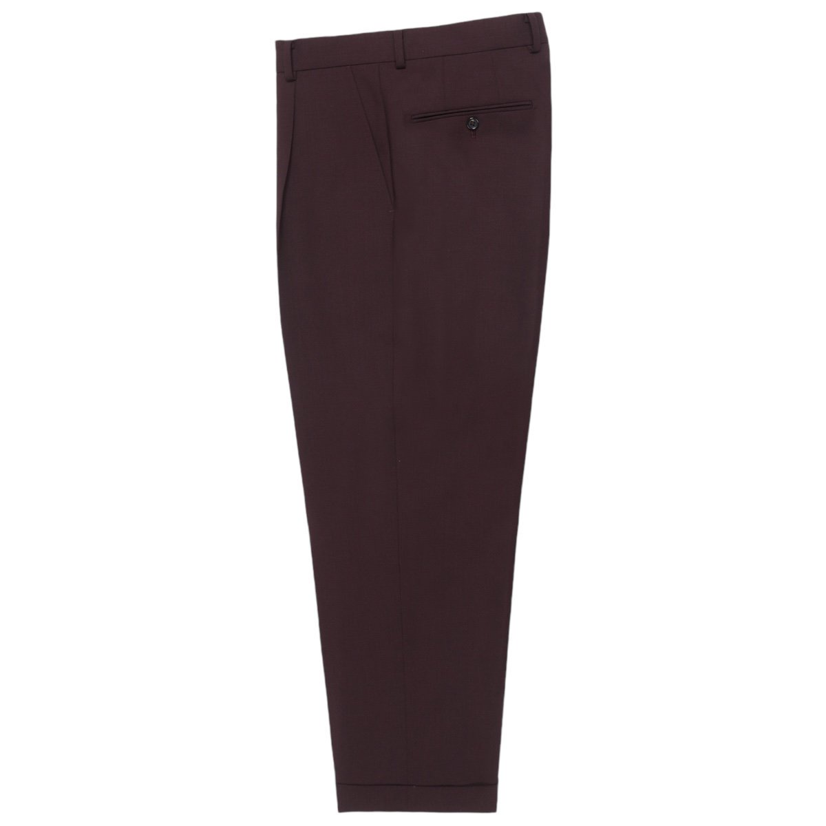 WACKOMARIA<BR>DORMEUIL / PLEATED TROUSERS(TYPE-2)(D-PURPLE)