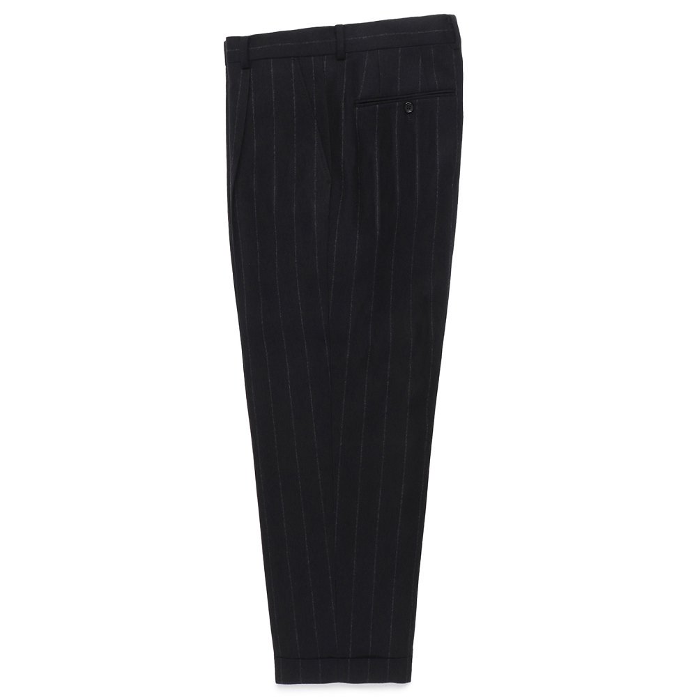 WACKOMARIA<BR>DORMEUIL / PLEATED TROUSERS(TYPE-2)(BLACK)