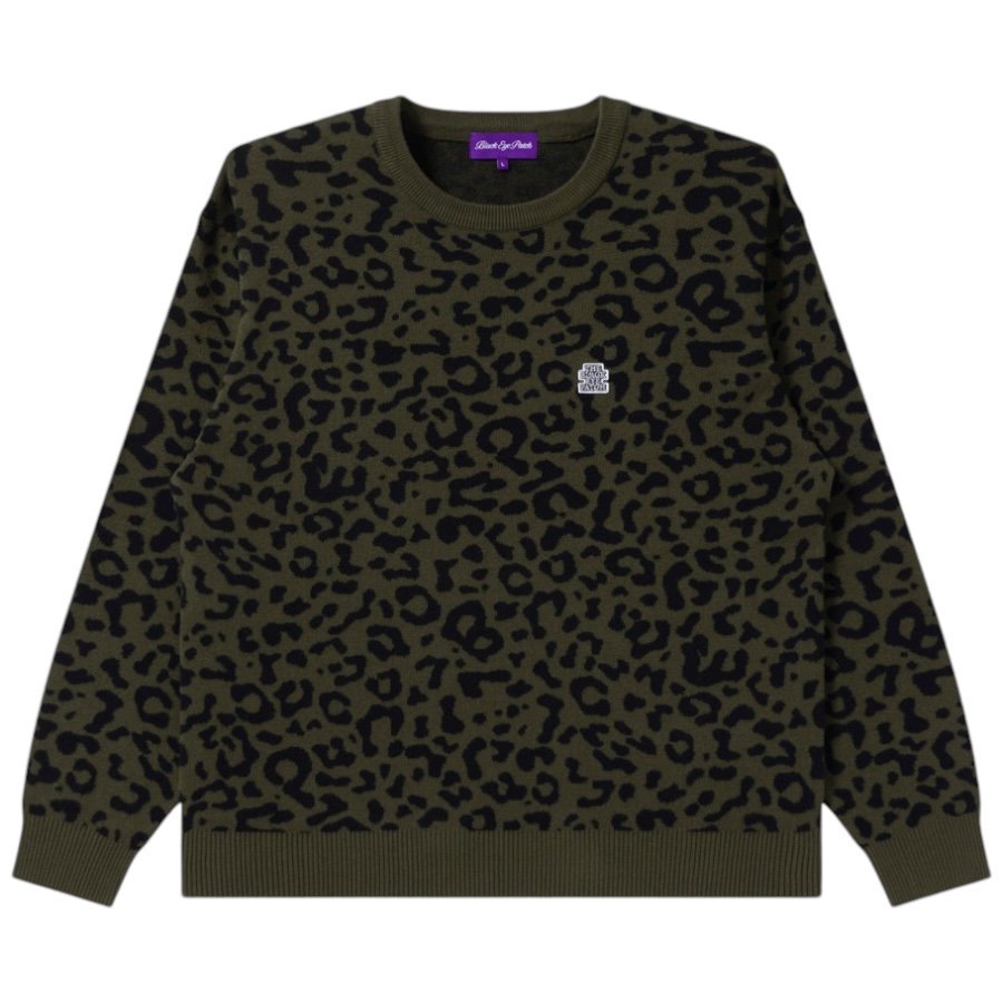 BlackEyePatch <BR>OG LABEL LEOPARD KNIT SWEATER