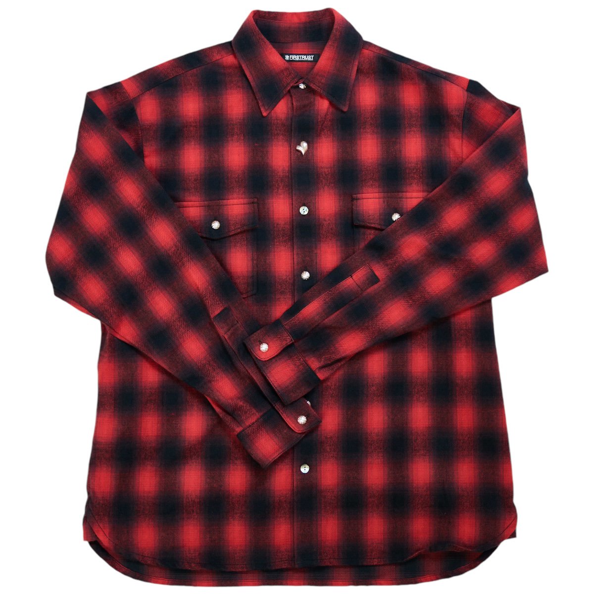 FIRSTRUST<BR>WEEKENDER / LS SHIRT(ONE LOVE BUTTON)(RED)