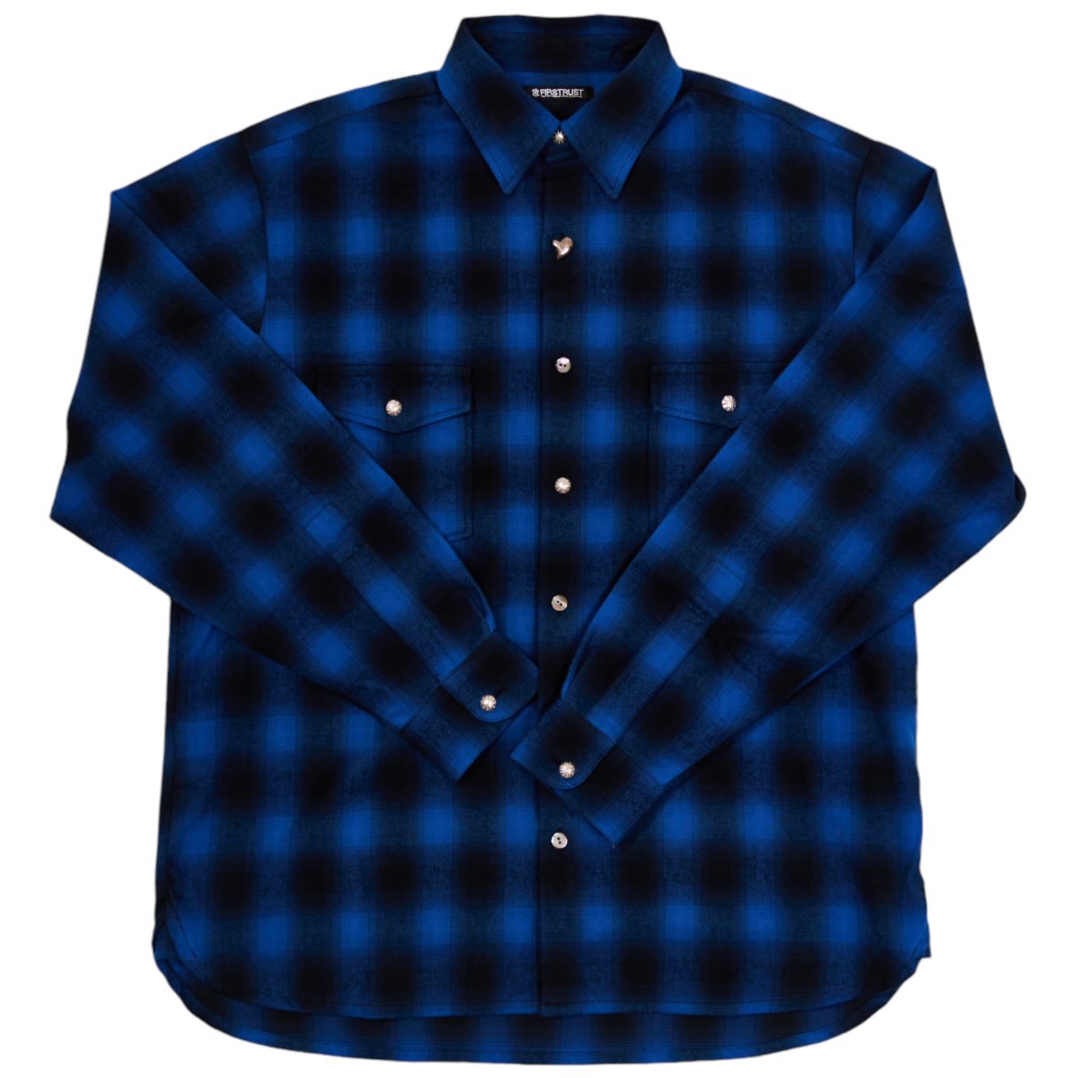 FIRSTRUST<BR>WEEKENDER / LS SHIRT(ONE LOVE BUTTON)(BLUE)