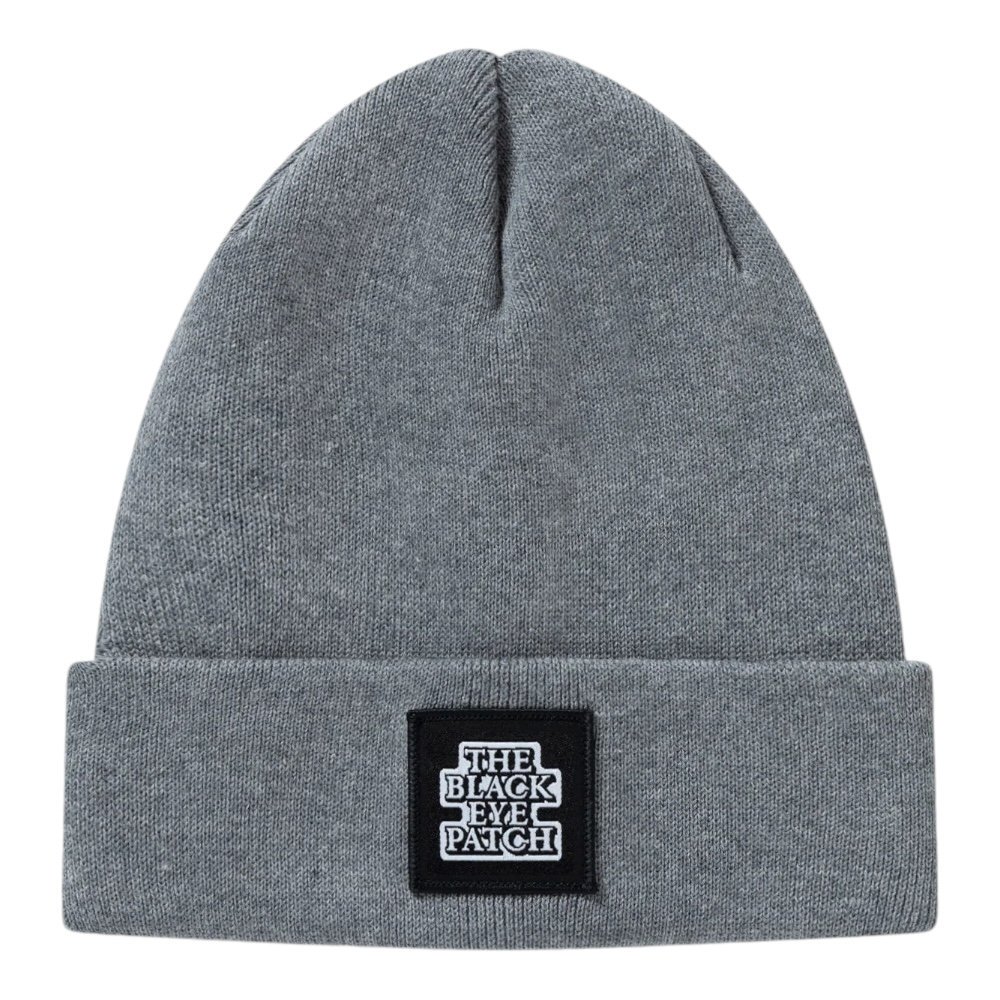 BlackEyePatch <BR>OG LABEL PATCHED BEANIE(GRAY)