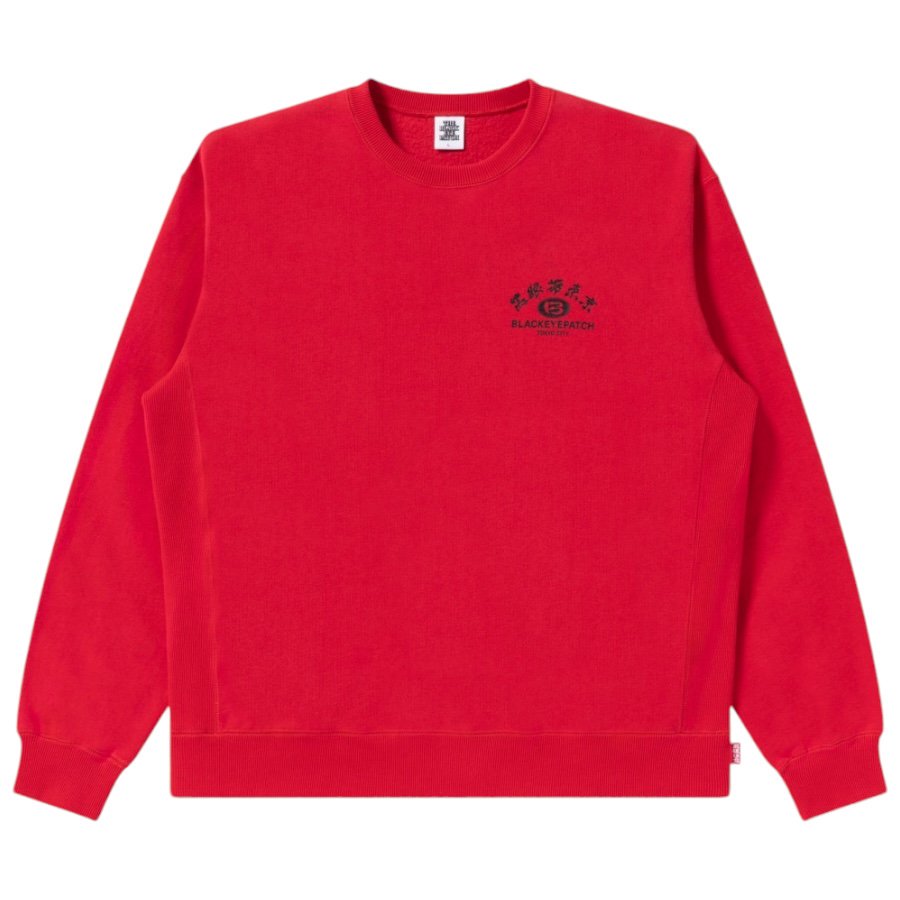 BlackEyePatch <BR>ANGRY DRAGON CREW SWEAT(RED