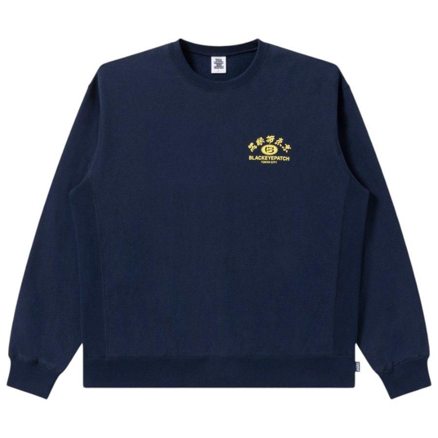 BlackEyePatch <BR>ANGRY DRAGON CREW SWEAT(NAVY)