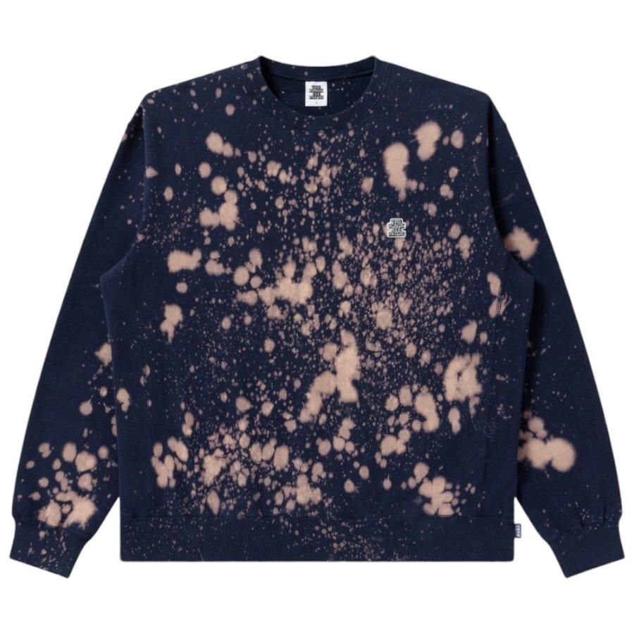 BlackEyePatch <BR>SMALL OG ACID SPLATTERED CREW SWEAT