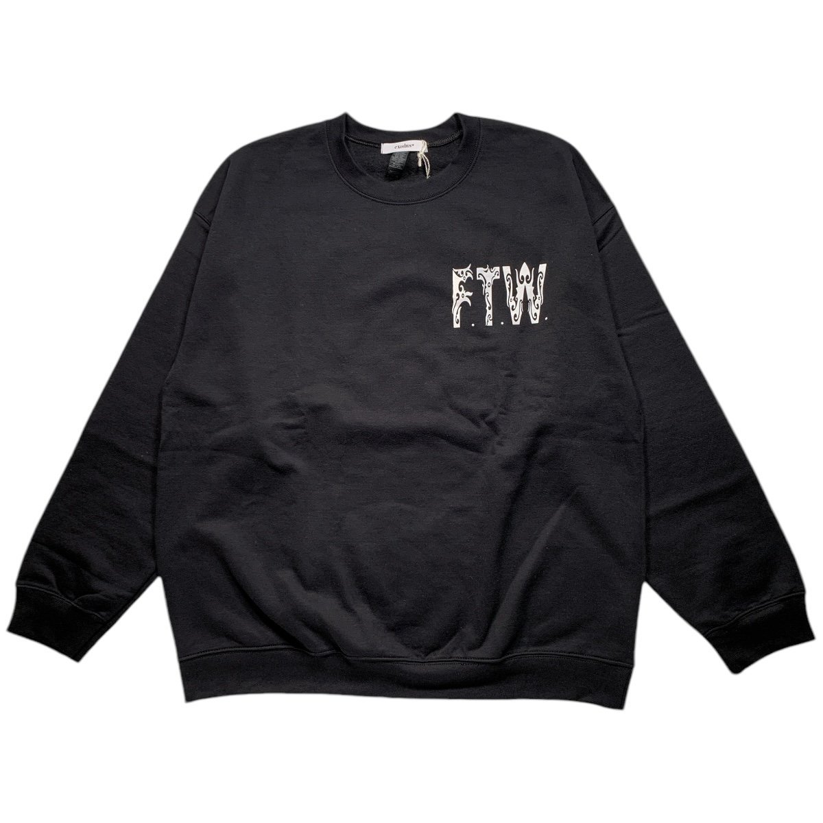 exodus<BR>BORNEO "F.T.W" SWEAT SHIRT(BLACK)